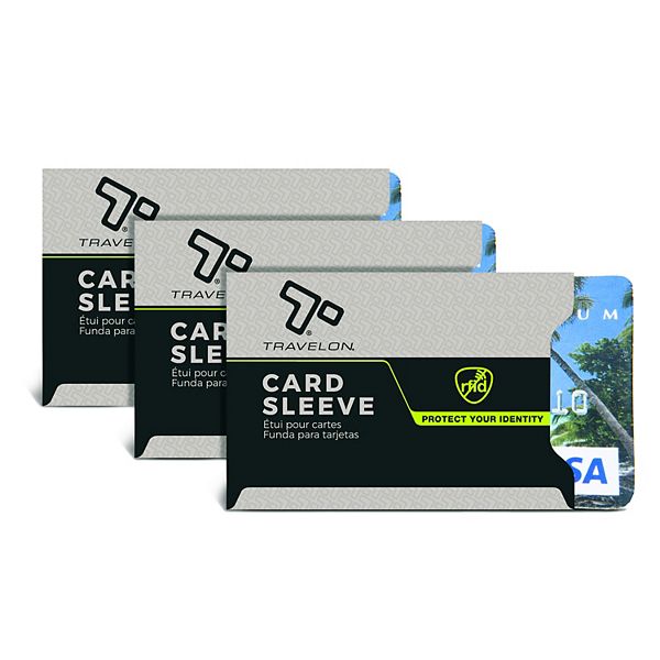 Travelon 3-Piece RFID Blocking Card Sleeves Travelon