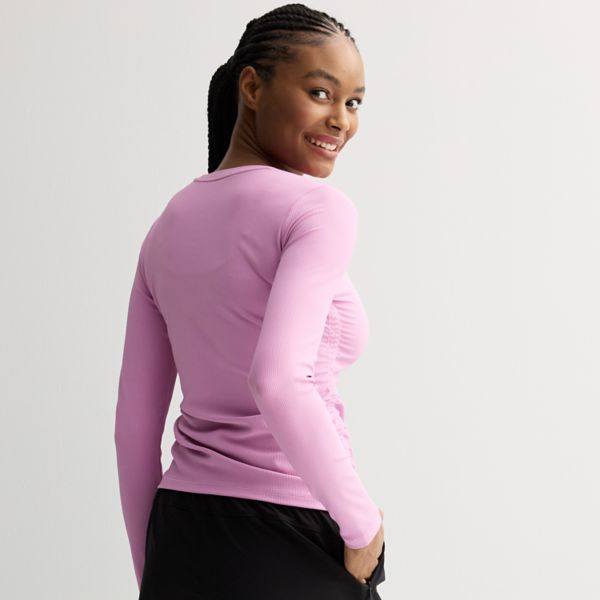 Women's Tek Gear® Shirred Rib Long Sleeve Top Tek Gear