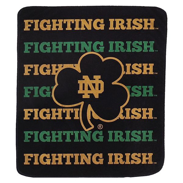 Pegasus Notre Dame Fighting Irish 60'' x 70'' Logo Wordmark Plush Blanket Pegasus