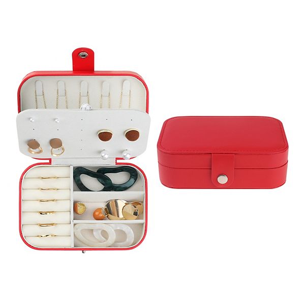 Travel Jewelry Box Small Jewelry Case Storage Display Holder For Women Gifts Unique Bargains