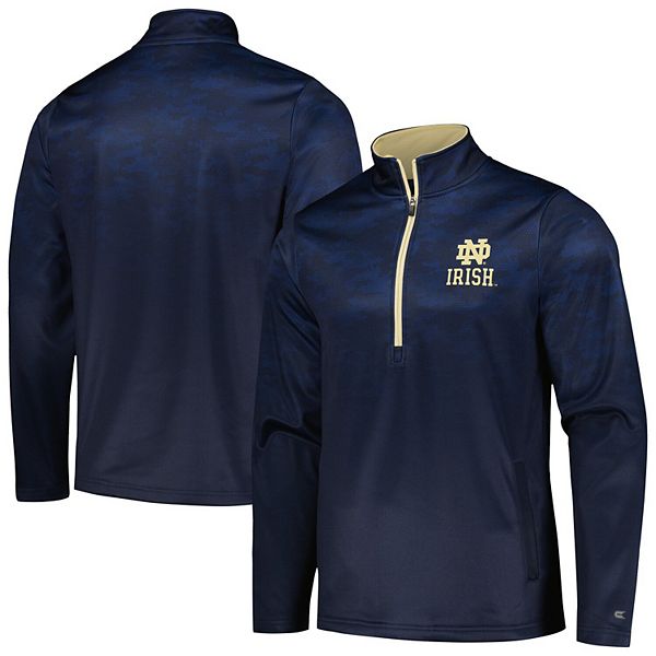 Men's Colosseum  Navy Notre Dame Fighting Irish The Machine Half-Zip Jacket Colosseum