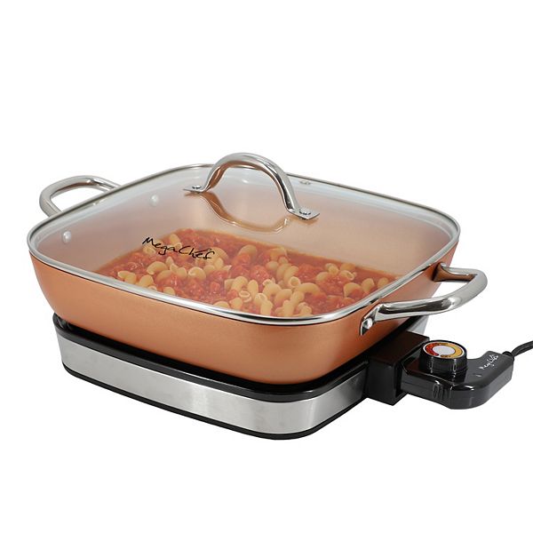 MegaChef 11.81-in. Copper Coating Electric Fry Pan MegaChef