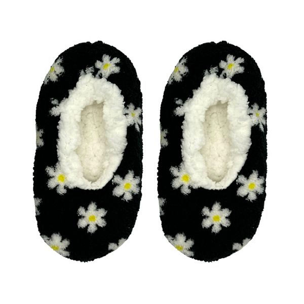 Girls Fuzzy Babba Daisy Flower Fuzzy Babba Slipper Socks Licensed Character