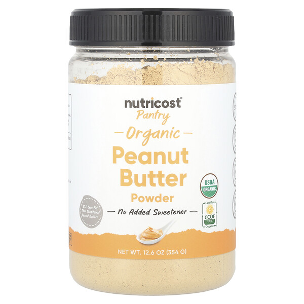 Pantry, Organic Peanut Butter Powder, 12.6 oz (354 g) Nutricost