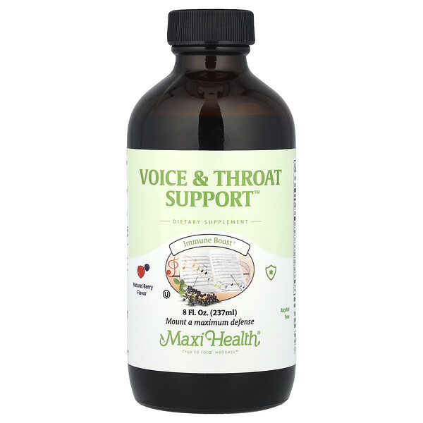 Voice & Throat Support™, Natural Berry, 8 fl oz (237 ml) Maxi Health