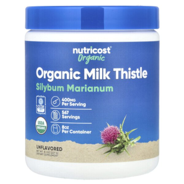 Organic Milk Thistle, Unflavored, 8.1 oz (227 g) Nutricost