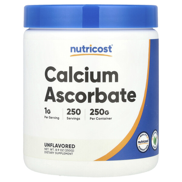 Calcium Ascorbate, Unflavored, 8.9 oz (250 g) Nutricost