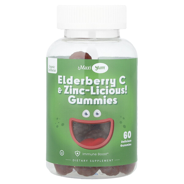 Elderberry C & Zinc-Licious! Gummies, 60 Gummies Maxi Health