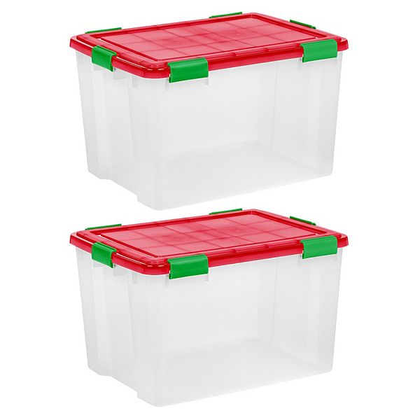 Iris 74-qt. Holiday Storage Bins & Lids 2 Pack Iris