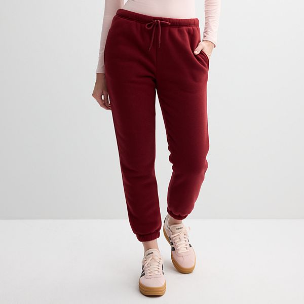 Juniors' Harper & Ivy Sherpa Lined Joggers Harper & Ivy