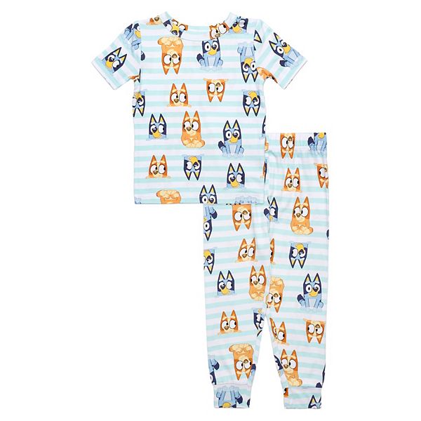 Toddler Boys Bluey & Bingo 2-Piece Short Sleeve Pajama Top & Pajama Bottoms Set Licensed Character