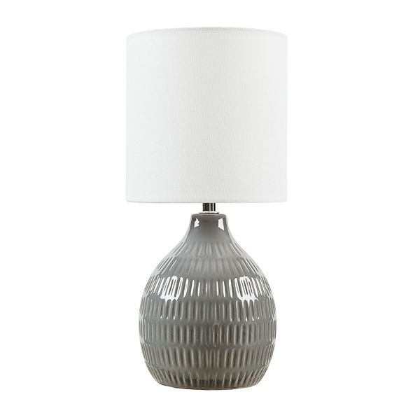 Ceramic Gray Accent Table Lamp Unbranded