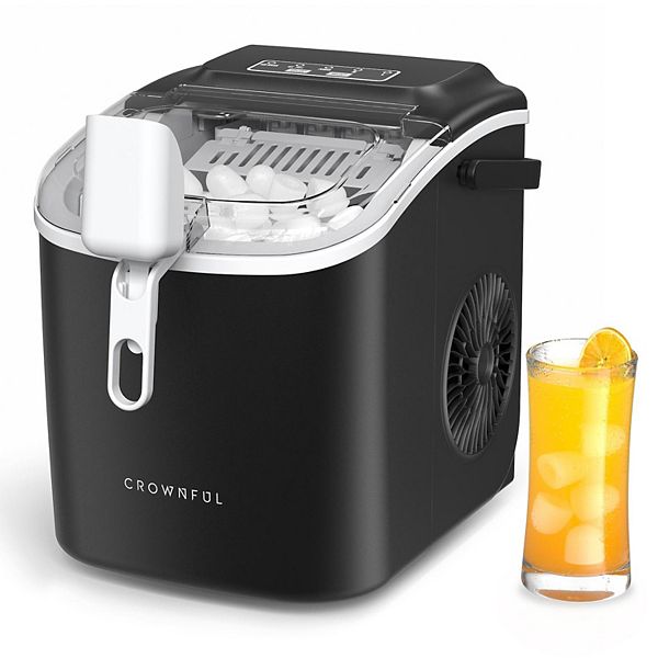 Crownful Portable Countertop Ice Maker With Handle,26lbs Crownful