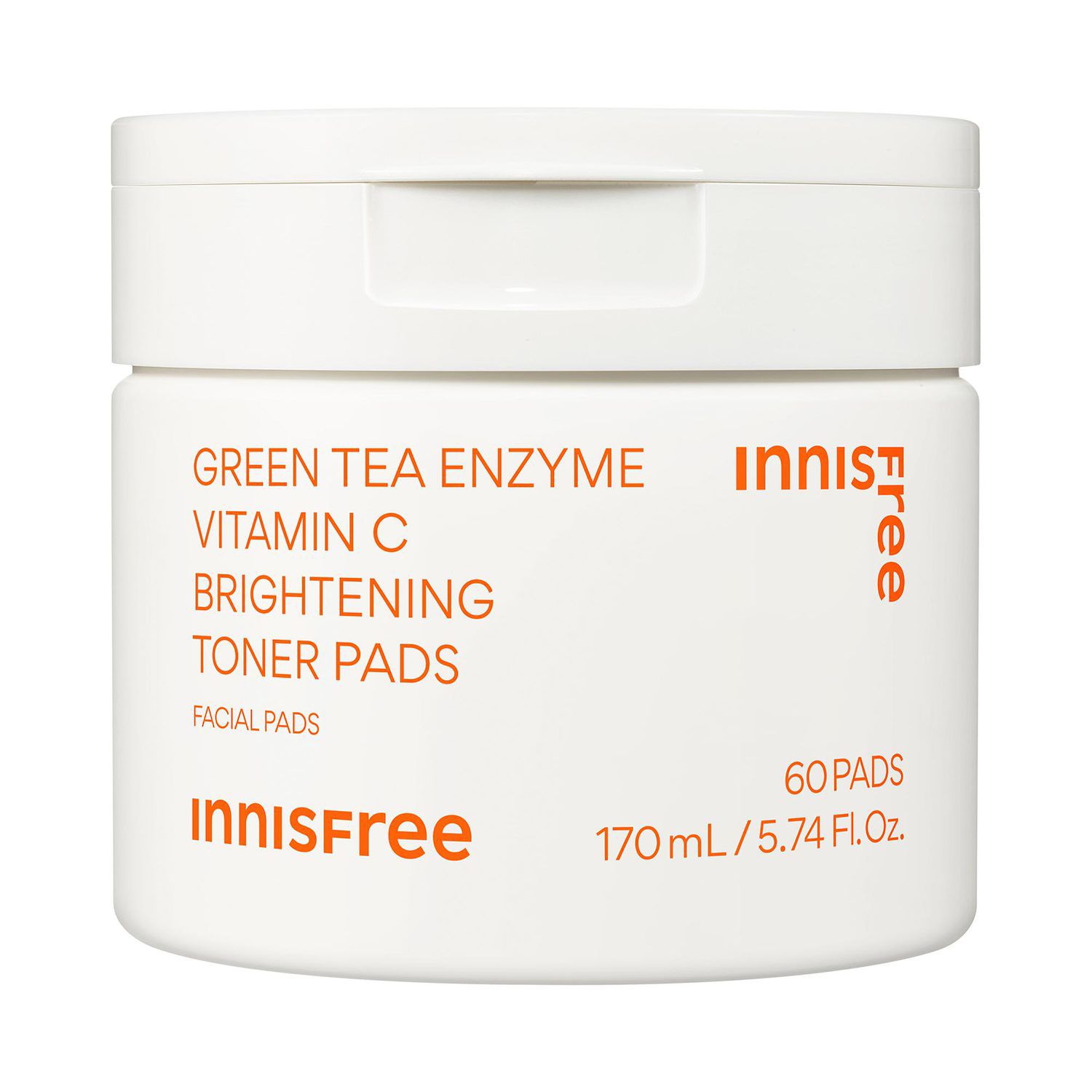 innisfree Green Tea Enzyme Vitamin C Brightening + Exfoliating Toner Pads Innisfree