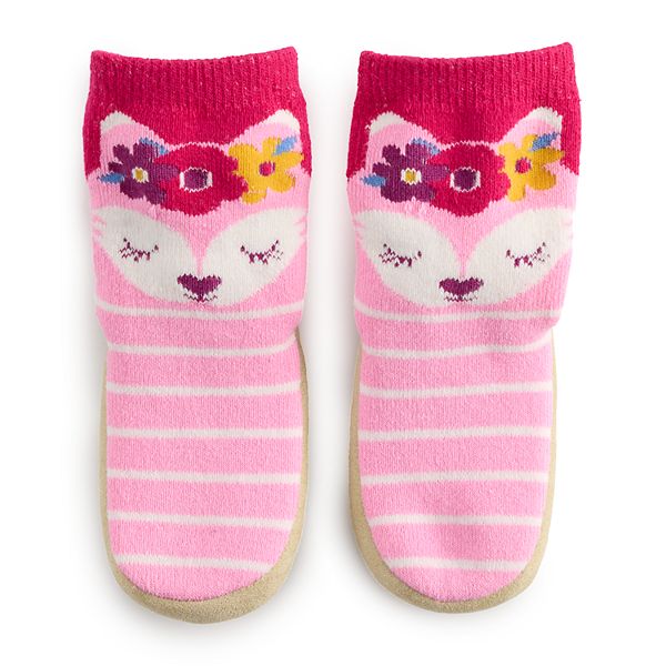 Baby & Toddler Girl Jumping Beans® Fox Slipper Socks Jumping Beans