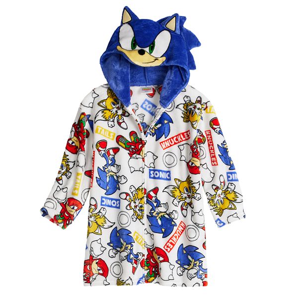 Boys 4-10 Sonic the Hedgehog Hooded Zip Robe Licensed Character