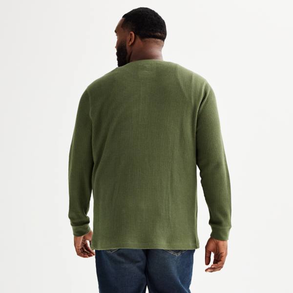 Big & Tall Sonoma Goods For Life® Long Sleeve Waffle Henley Tee Sonoma