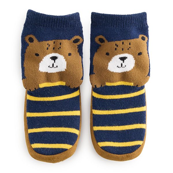 Baby & Toddler Boy Jumping Beans® Bear Slipper Socks Jumping Beans