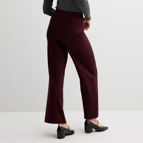 Women's Nine West High-Rise Wide-Leg Ponte Pants Nine West