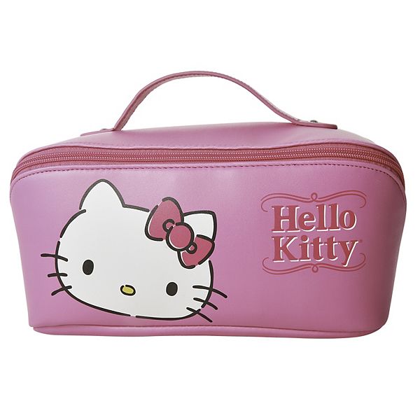 Hello Kitty Faux Quilted Travel Cosmetic Bag Sanrio