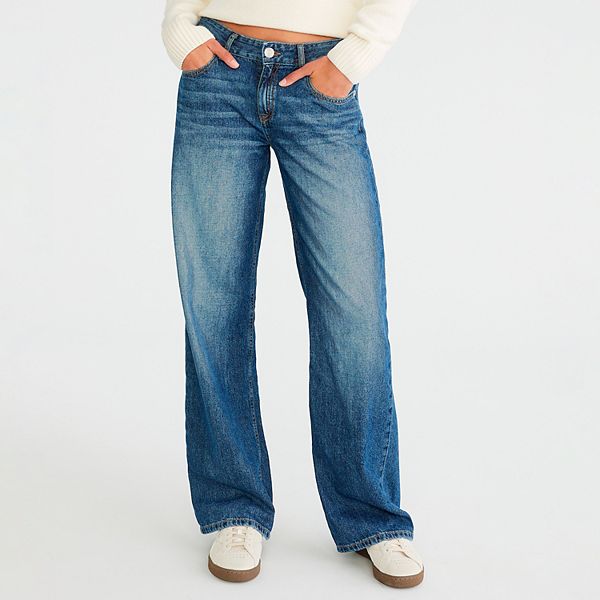 Juniors' Aeropostale Low Rise Baggy Wide Leg Denim Jeans Aeropostale