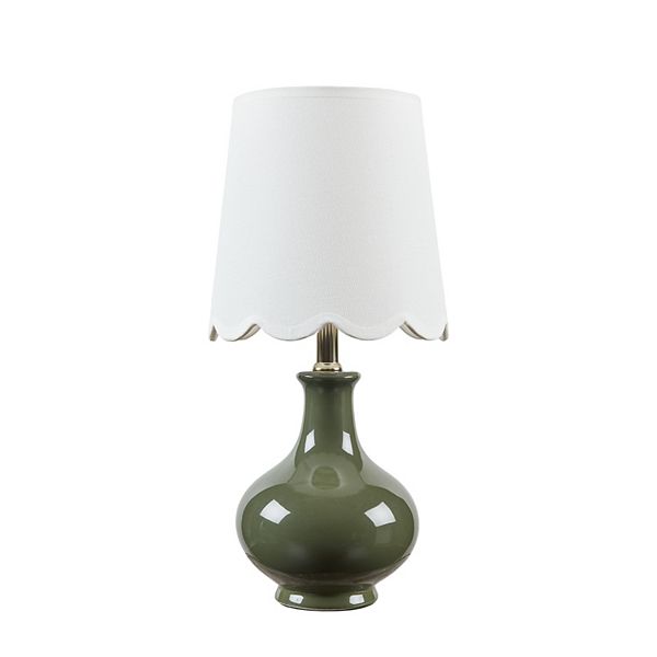 Green Ceramic Accent Table Lamp Unbranded