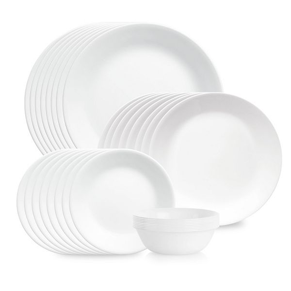 Corelle 32-Piece Shimmering White Dish Set Corelle