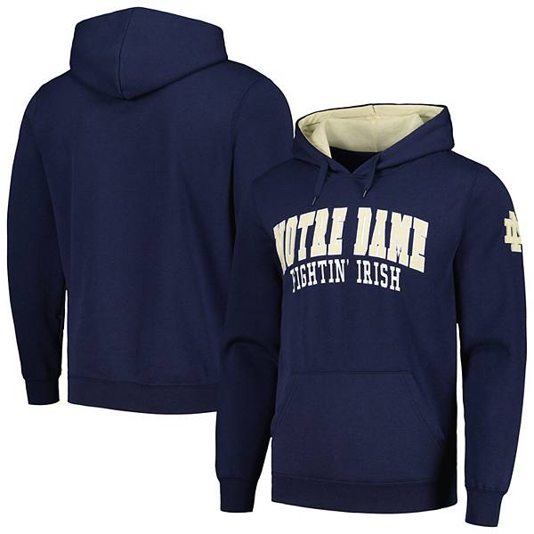 Men's Colosseum Navy Notre Dame Fighting Irish Double Arch Pullover Hoodie Colosseum