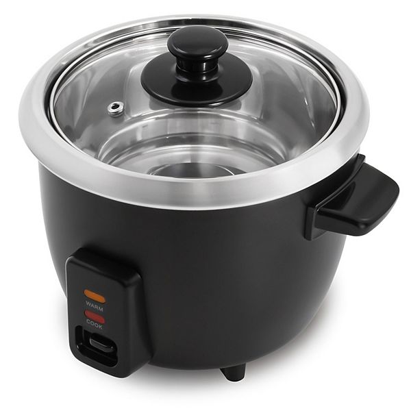 Elite Cuisine 6-cup Rice Cooker with 304 Stainless-Steel Inner Pot Elite