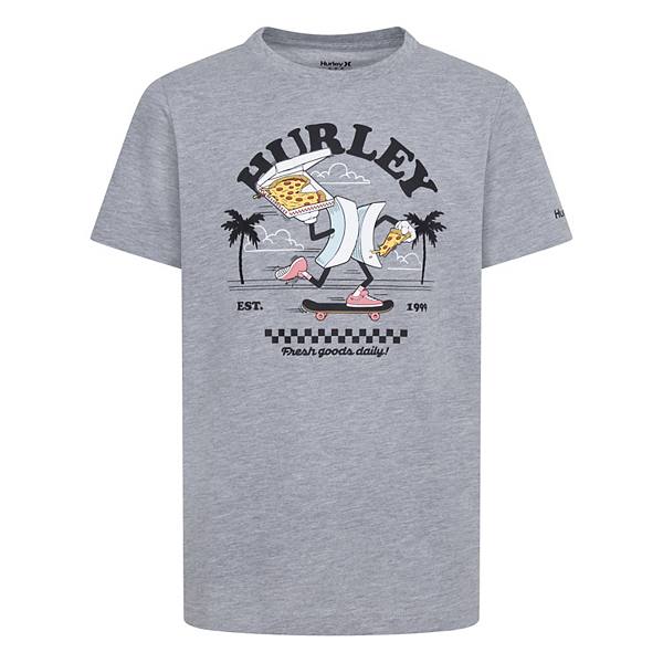 Модная футболка для мальчиков 8-20 Hurley с графикой пиццы и короткими рукавами Hurley