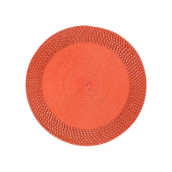 Woven Spiral Table Placemats With Braided Stitch Edge 15 Inches Round Set Of 4 Bellamarte