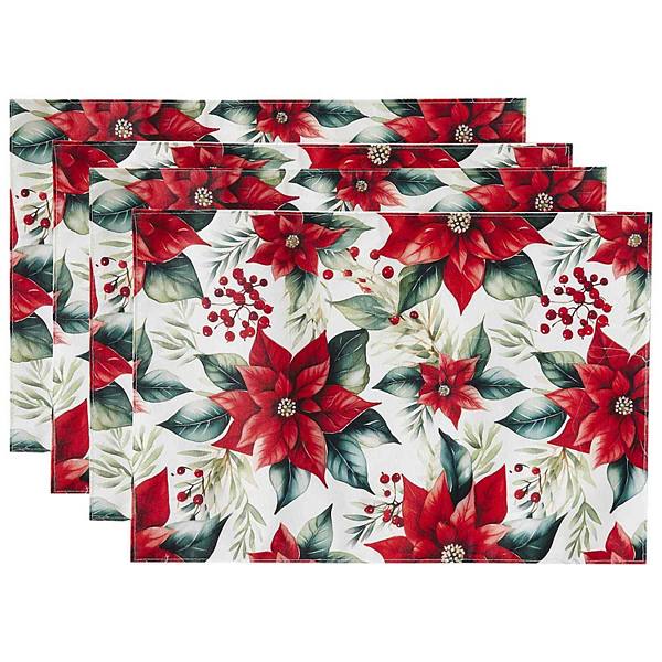 Avanti Poinsettia 4-pc. Placemat Set Avanti