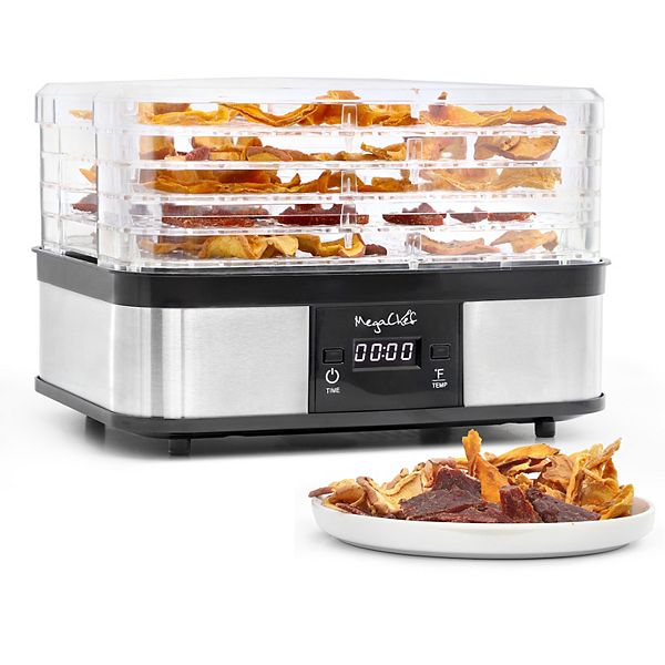 MegaChef 5-Tray Food Dehydrator with Timer & Temperature Control MegaChef