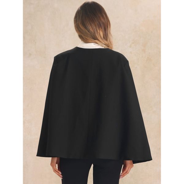 Cape Sleeve Blazer For Women's Business Work Open Front Casual Jacket Coat Allegra K