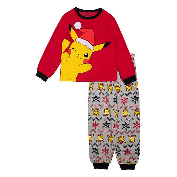 Boys 6-12 Pokemon Pikachu Christmas 2-Piece Pajama Set Licensed Character