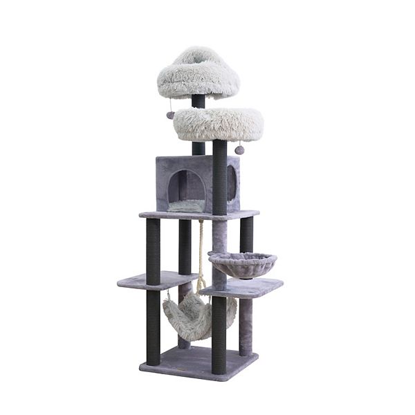 Catry Cat Tree - 7 Levels With Condo & Hammock (bradbury) Catry