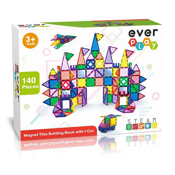 PicassoTiles Everplay 140 Piece Magnetic Tile Set PicassoTiles