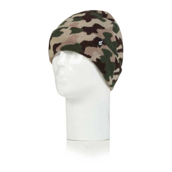 Men's Heat Holders Heatweaver Lined Camo Roll up Hat Heat Holders