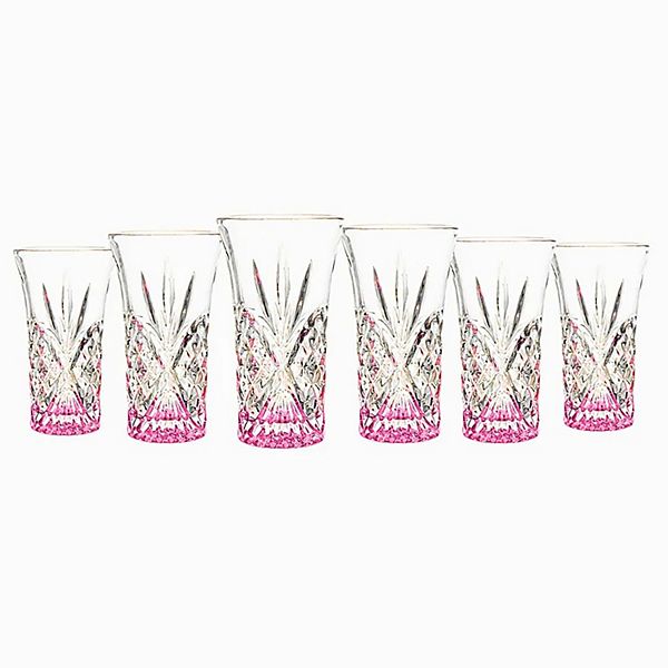 Godinger Silver Dublin Crystal Pink Shooters - Set of 6 Godinger Silver