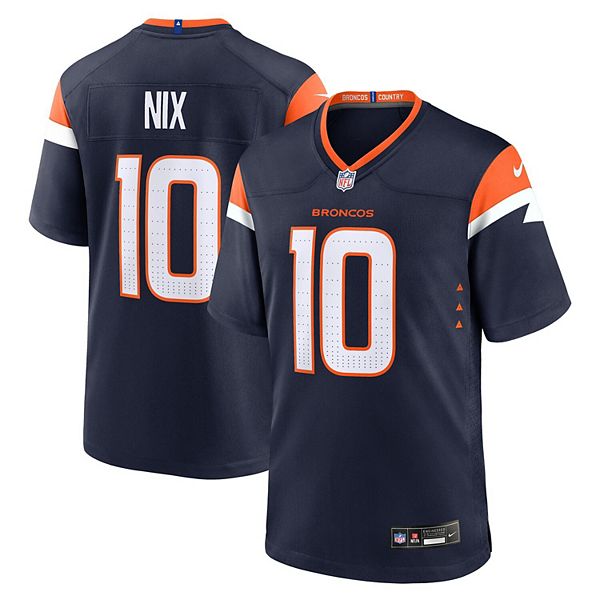 Men's Nike Bo Nix Navy Denver Broncos Alternate Game Jersey NFL