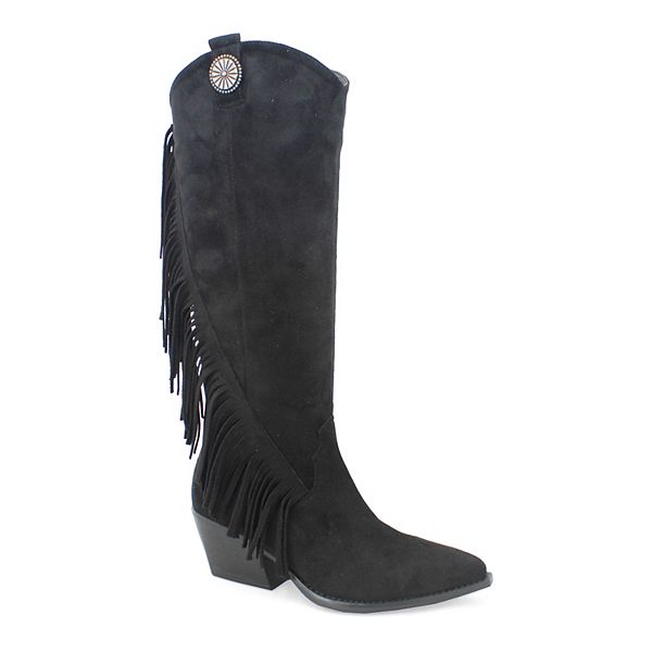 Yoki Gayle-29 Women's Knee-High Fringe Boots Yoki