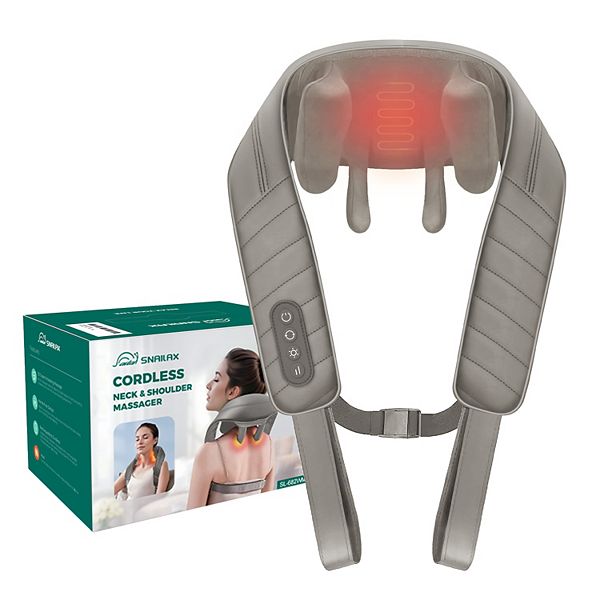 Snailax Shiatsu Neck Massager, Shoulder Neck Massager with Heat for Pain Relief Deep Tissue Snailax