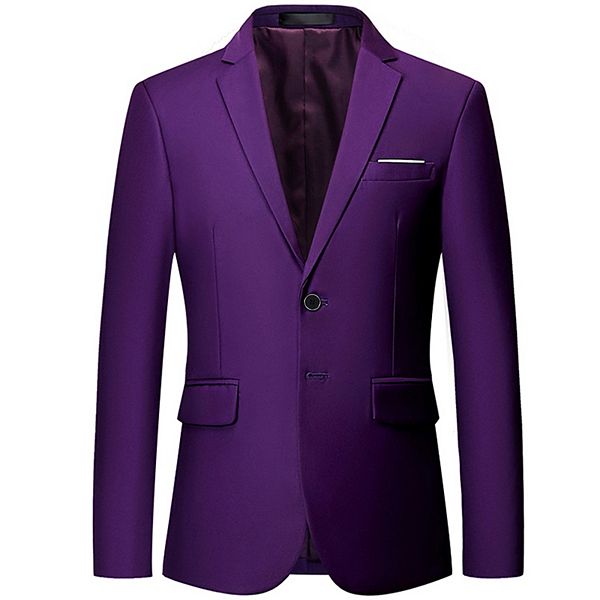 Men's Notch Lapel Two-button Business Suit Jacket Cloudstyle