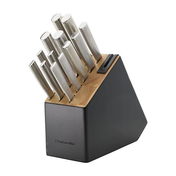 KitchenAid® Black Gourmet Knife Block 14-piece Set with Built in Sharpener KitchenAid