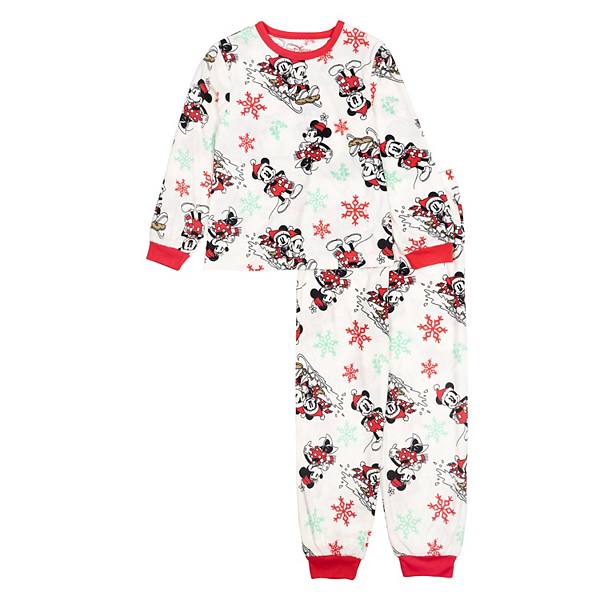 Disney's Mickey Mouse & Minnie Mouse Kids 4-10 2-pc. Holiday Pajama Top & Pajama Bottoms Set Licensed Character