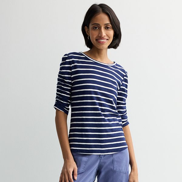 Women's Sonoma Goods For Life® Ruched Sleeve Top Sonoma