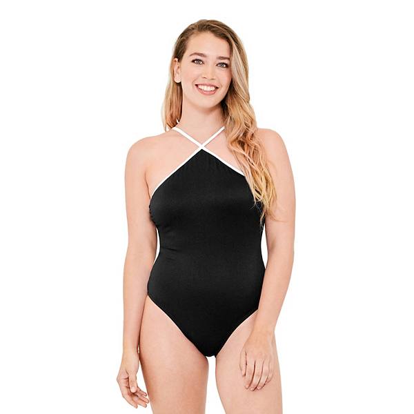 Women's Freshwater High Neck Cut Out Back One-Piece Swim Suit Freshwater