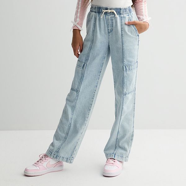 Girls 6-20 SO® Wide Leg Cargo Jeans So