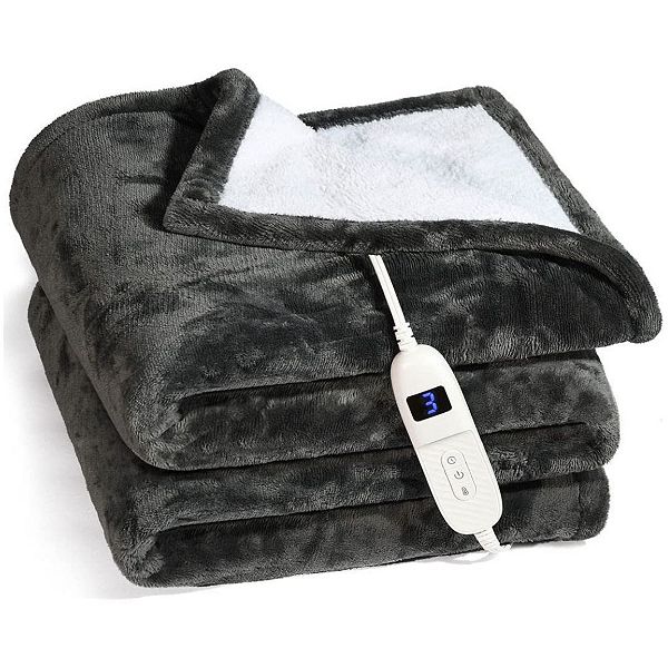 Heated Electric Blanket With Hand Controller For 10 Heating Settings  Heated Blanket Medical king