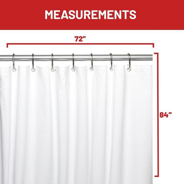 Extra Long 72 Inch X 84 Inch And Heavy Peva Shower Curtain Liner With Metal Grommets Ben&Jonah